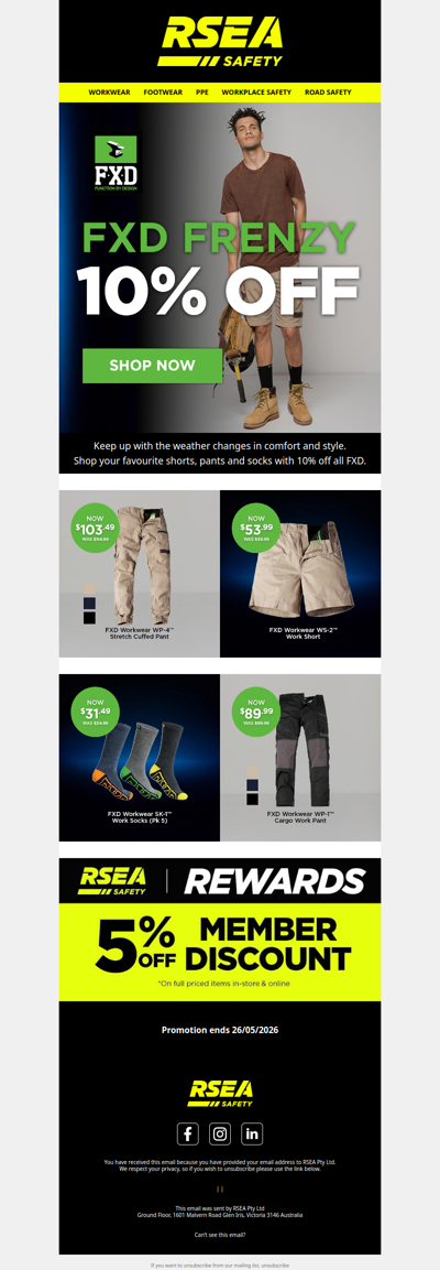 FXD Frenzy ON NOW - 10% off everything.