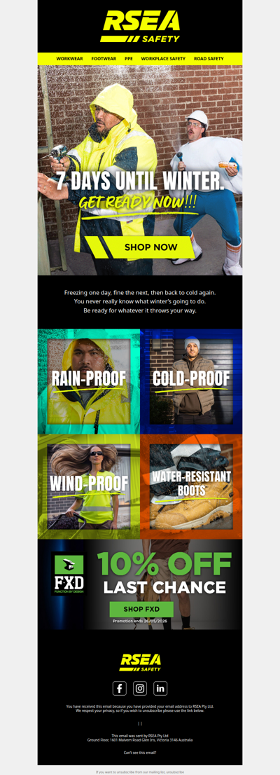 7 days to winter. Stay one step ahead.