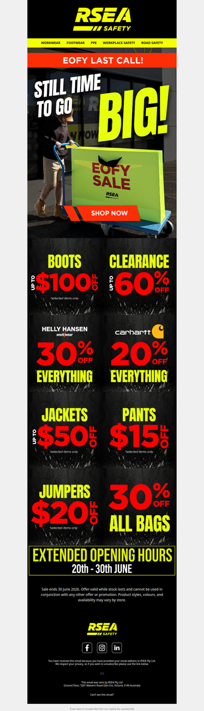 BIG EOFY Savings Ends Tonight.