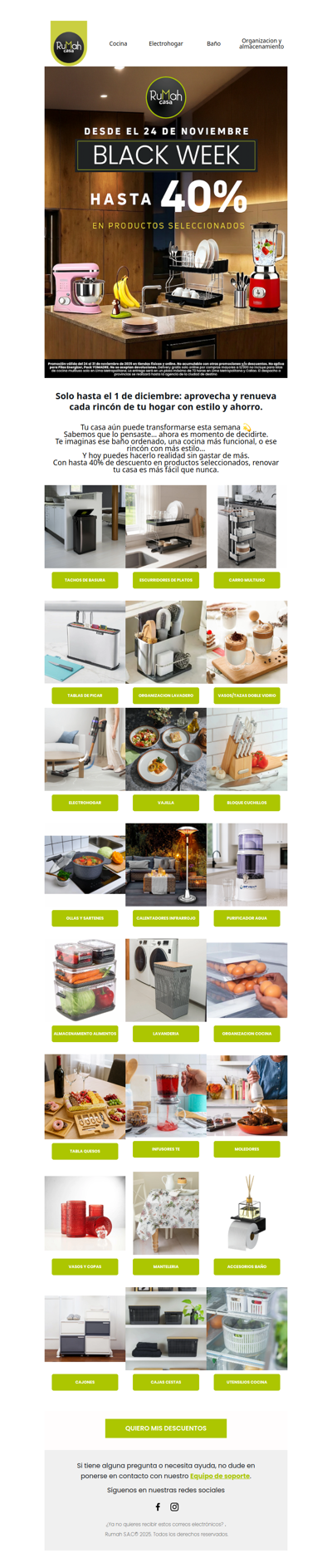 🖤 Black Week esta aquí: Hasta 40% OFF