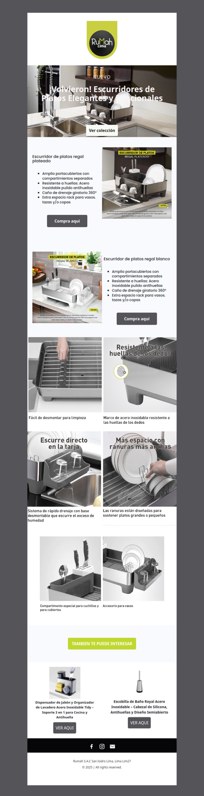 ¡Tus Escurridores Favoritos están de Vuelta en RuMah casa!