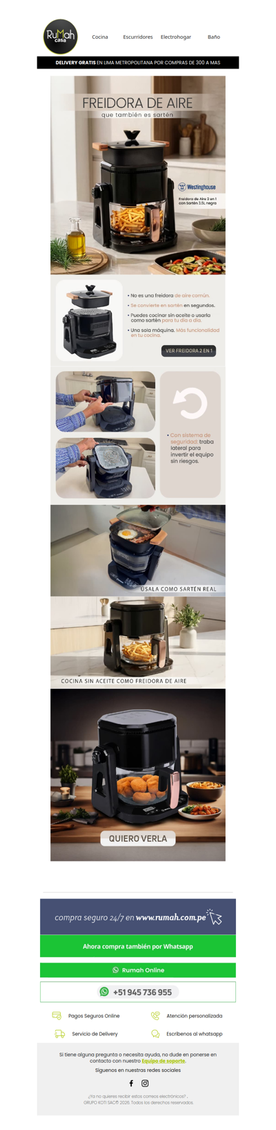 La freidora que se convierte en sartén