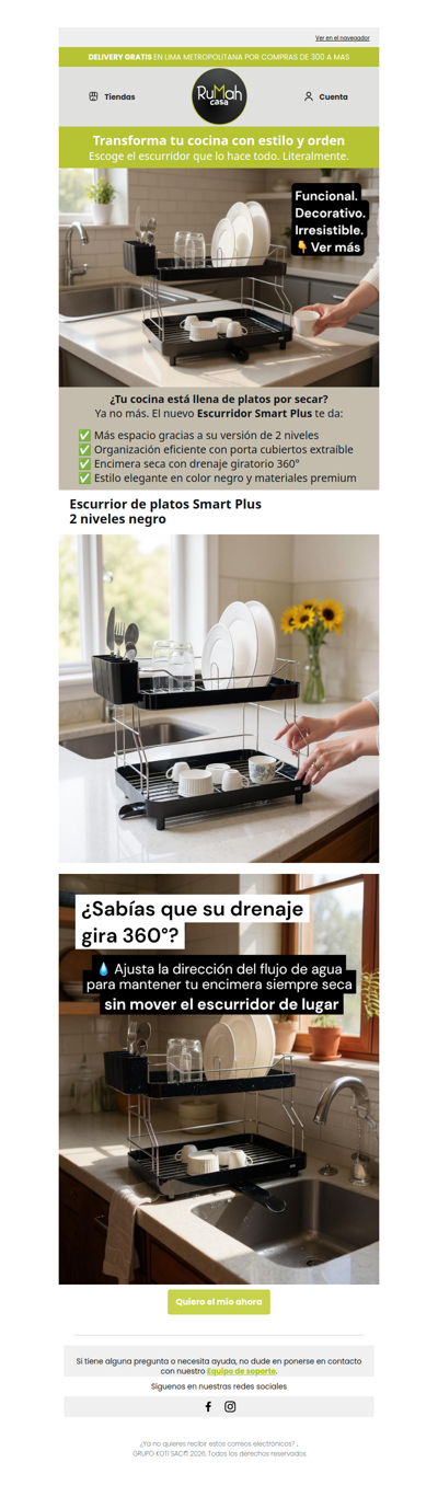 ¿Funcional o decorativo? Descubre el escurridor que hace ambas cosas.