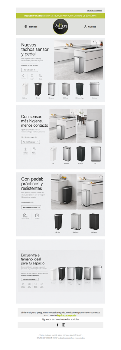 Nuevos tachos de gran capacidad para la cocina