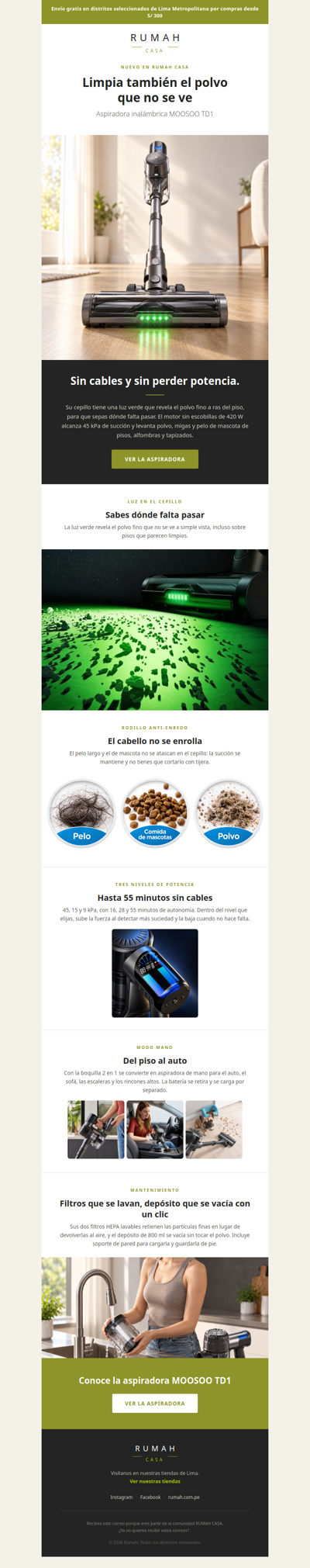 Una aspiradora que te muestra dónde falta limpiar