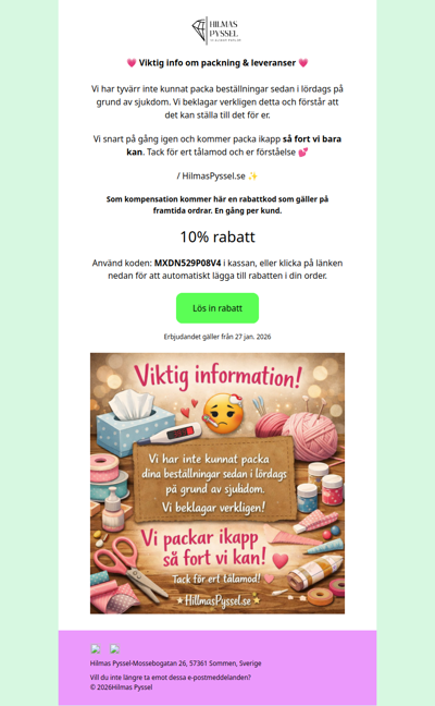 💗 Viktig info om packning & leveranser 💗