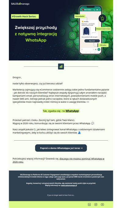 📲 Zwiększ przychody dzięki naszej integracji z WhatsApp