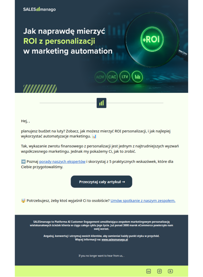 💰 Personalizacja z realnym ROI