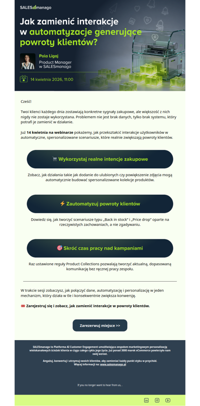 [WEBINAR] Zamień kliknięcia w powroty klientów 🖱👆