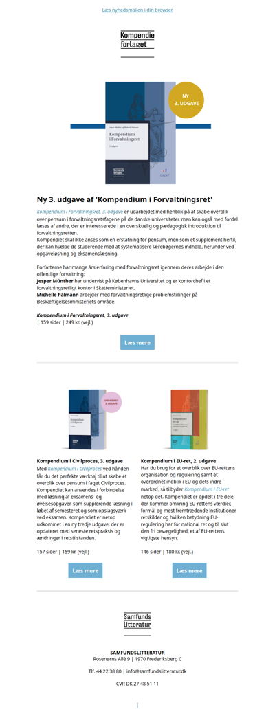 Ny udgave: Kompendium i Forvaltningsret