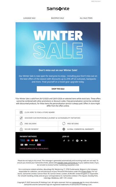 Winter Sale Picks at 25% off