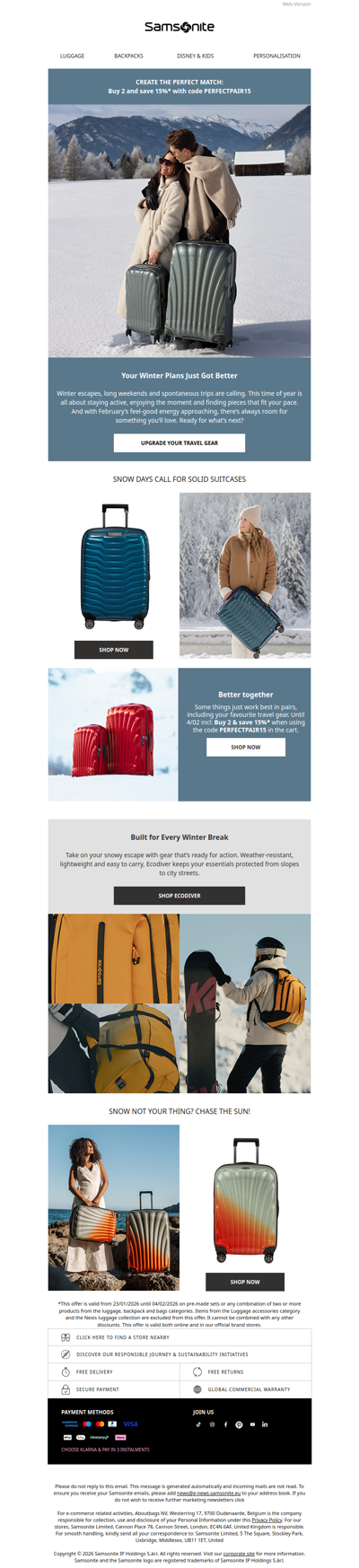 Enjoy those lovely winter breaks