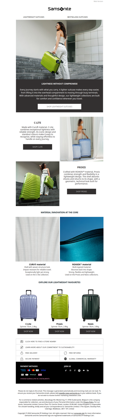 Lightness without compromise