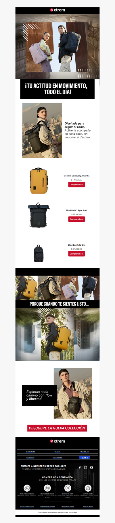 Viajá liviano, viajá con Xtrem 🎒