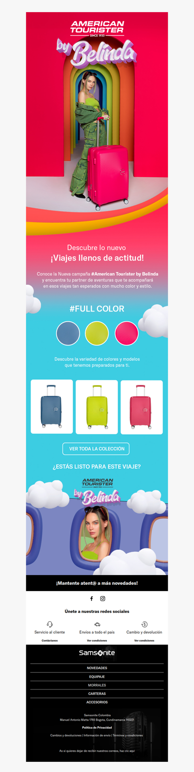 ¿Estas listo para este vaje lleno de color? AMERICAN TOURISTER