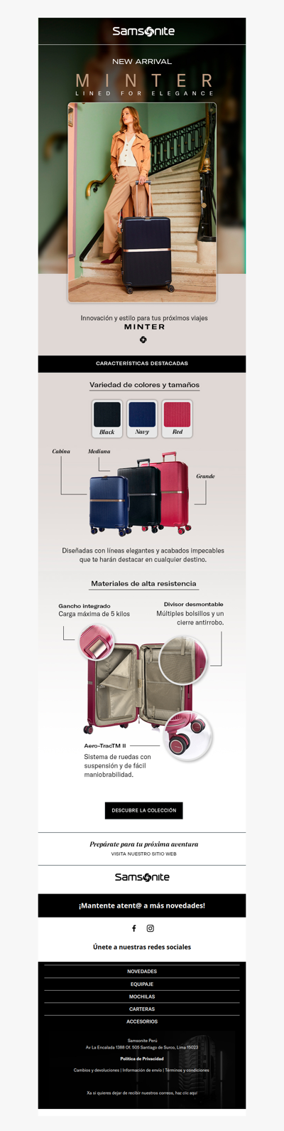 xa 🤩 🧳 ¡Destaca en tus viajes con lo nuevo de Samsonite!