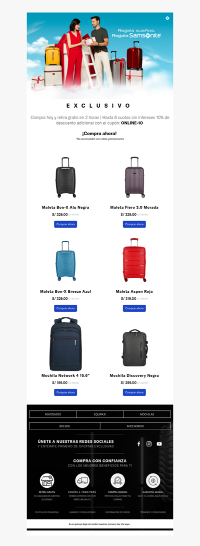 xa 🎁 Un regalo con espíritu viajero 🎒🧳 Dsctos Exclusivos Online