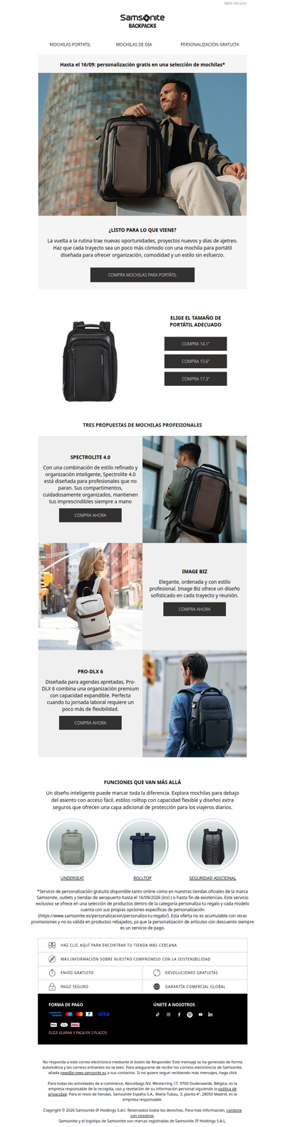 Mochilas para portátil para cada oportunidad que te espera