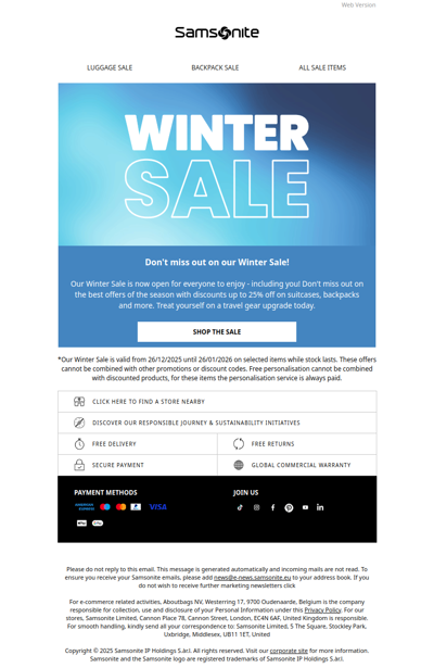 Winter Sale Picks at 25% off