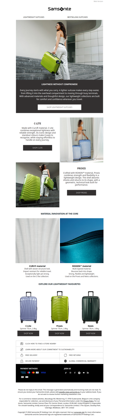 Lightness without compromise