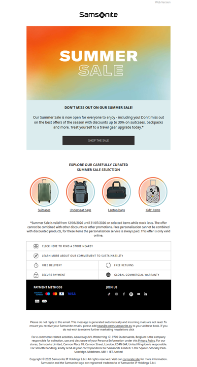 Summer Sale Picks at 30% off