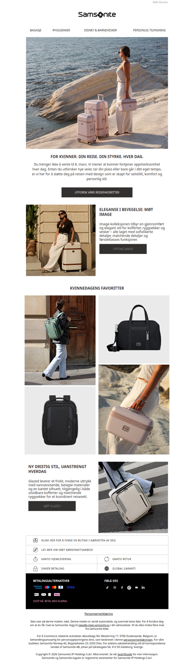 For kvinner. Din reise. Din styrke. Hver dag.