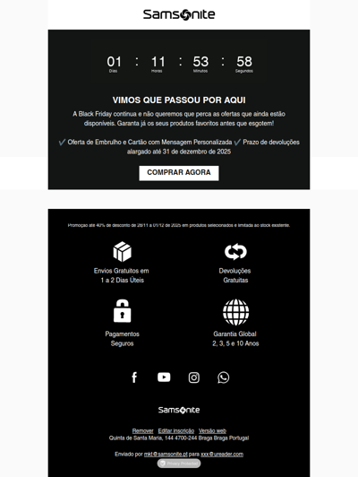 Voltámos porque não queremos que perca isto