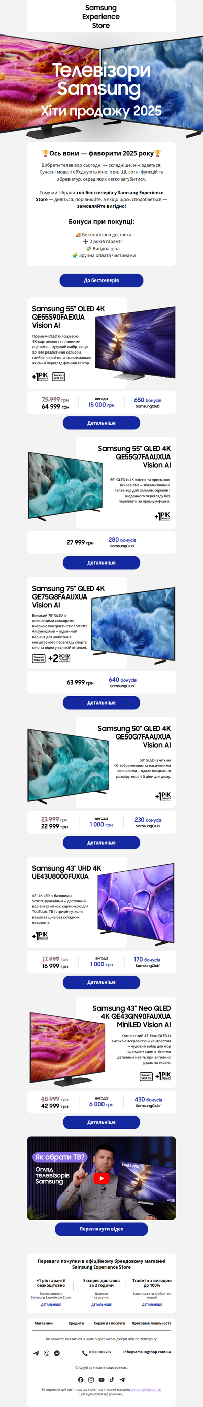 ТОП найпопулярніших телевізорів 2025 року 📺🤩