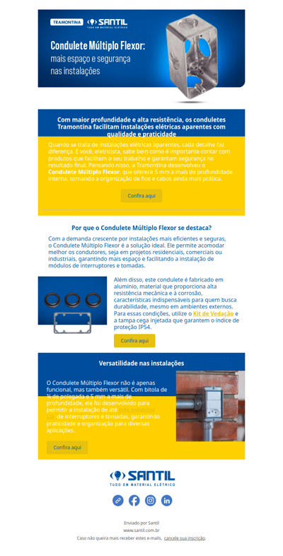 Conheça o Condulete Múltiplo Flexor Tramontina!