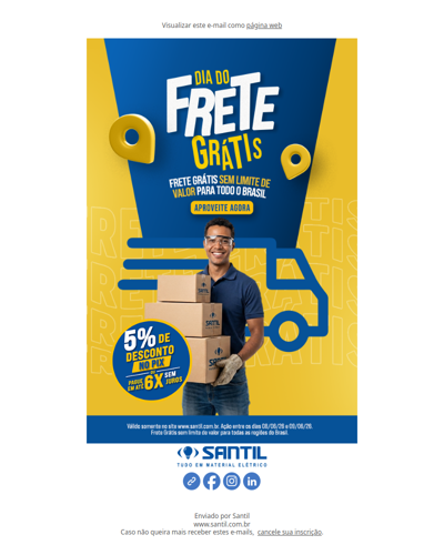 FRETE GRÁTIS PARA TODO O BRASIL. A entrega é por nosso conta! Aproveite agora