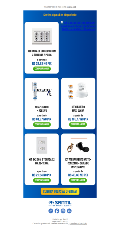 KIT DE PRODUTOS SANTIL. COMPRE MAIS, PAGANDO MENOS!