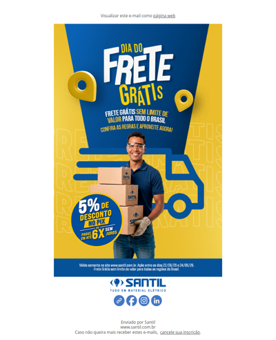 FRETE GRÁTIS PARA TODO O BRASIL.  Aproveite agora!