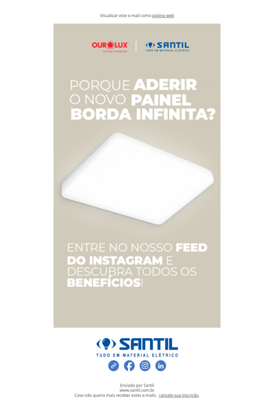 Deixe sua casa mais moderna com o painel de borda infinita Ourolux. Confira!