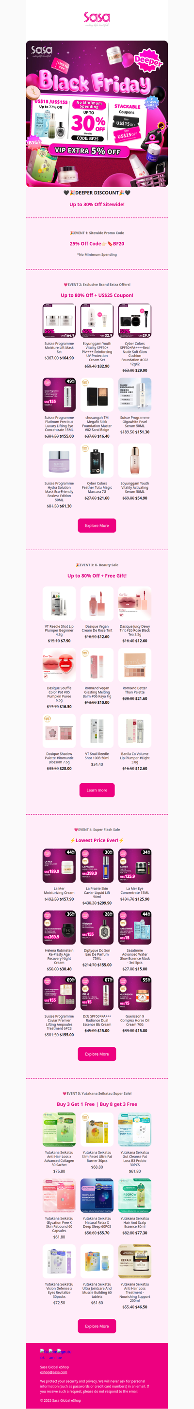 🖤Black Friday Deeper Discount! 25% Off sitewide with no minimum spending! Use Code: BF25💗Up to 80% Off— Stackable Offers Across the Site! 🔖