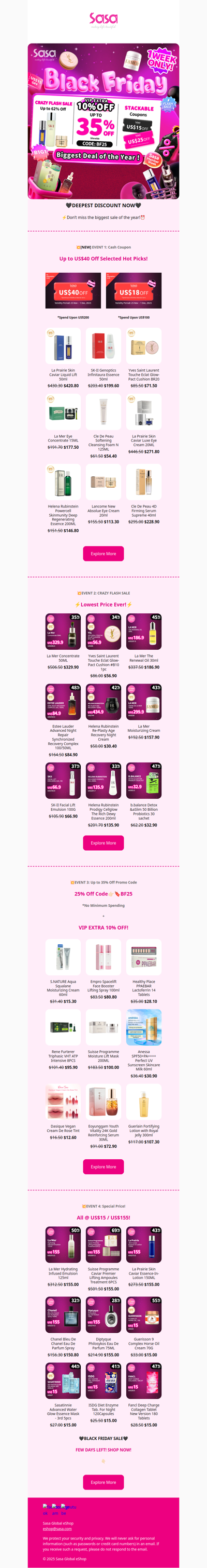 🔖Up to US$40 Off Hot Picks + VIP Extra 10% Off🖤😱Biggest Sale of the Year— Black Friday Sale😱🖤Crazy Flash Sale Up to 77% Off—  Lowest Price Ever!💥 25% Off Code: BF25💗