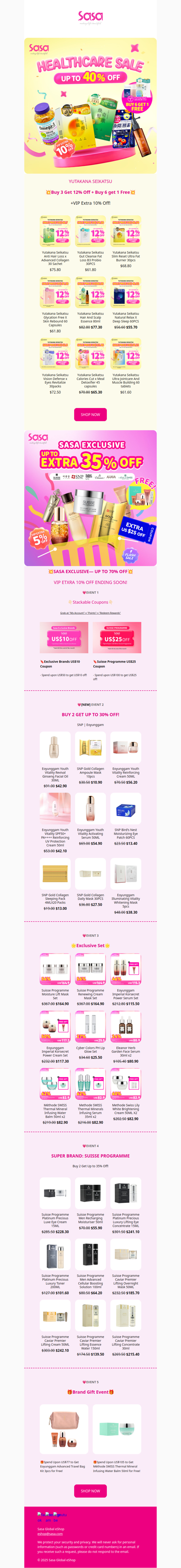 Yutakana Seikatsu 12% Off + Buy 6 Get 1 Free?!💥😱Stock up Best-Selling Healthcare NOW! 💗Sasa Exclusive Sale- More Discounts Now! Up to 70% Off🎁 Buy 1 Get 1 Free🎁 Free Gifts, and More!