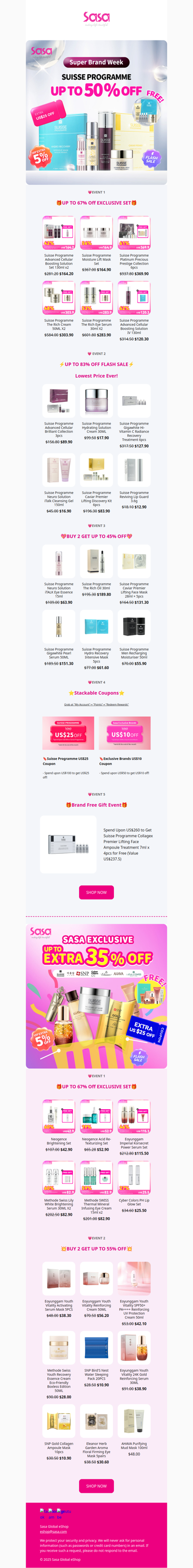 💗⚡Super Brand Week— Suisse Programme: Up to 83% Off! ⚡💗 Exclusive Discount Set, Free Gift and Stackable Coupon Await!💥Deepest Discount Now!