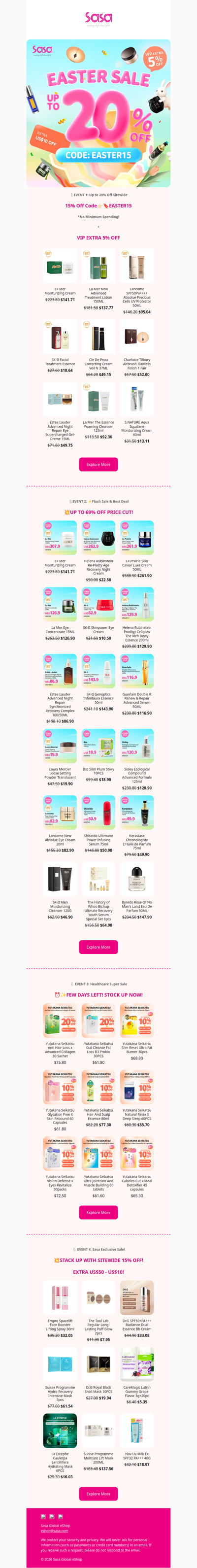 🐇⭐EASTER SALE IS HERE! 15% Off Sitewide with No Minimum Spending!! ✨VIP Get Extra 5% Off! 💥Don't Miss Our Flash Sale & Best Deal— Up to 69% Off Premium Hot Picks!💥