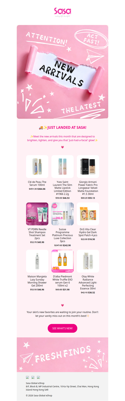 🚚✨New drops inside—Be the first to glow! Check out what’s new this month!💗✨