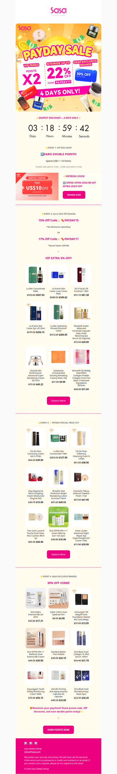 ⚡PAYDAY SALE: 4 DAYS ONLY —Up to 22% Off Sitewide! VIP GET DOUBLE POINTS TODAY!😍!