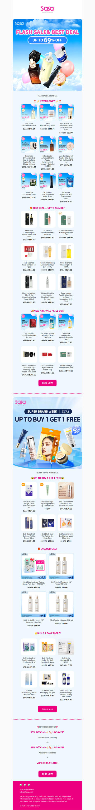UP TO 69% OFF!⚡FLASH SALE & BEST DEAL OF THE WEEK! Get the premium hot picks and new arrivals now!⭐Don't Miss Our Super Brand Week: Dr.G— Up to buy 1 get 1 free!😱
