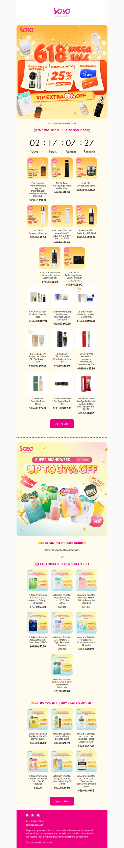 📣2 DAYS LEFT! UP TO 59% OFF ON 100+ FLASH SALES & BEST DEALS😍💥Don't Miss Our Super Brand Week— Yutakana Seikatsu: Buy 5 Get 1 Free + Extras!