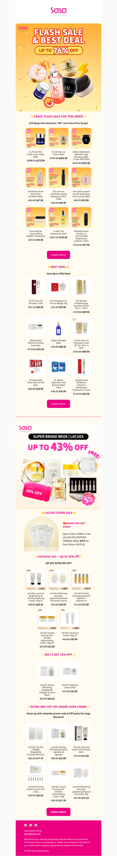 ⚡618 Exclusive: 100+ Hot Picks Up to 76% Off⚡Get Free Lacues Gift!🎁