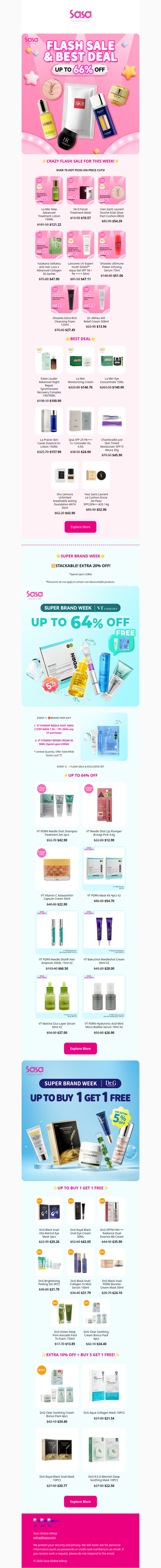 ⚡CRAZY FLASH SALE— Up to 66% off on 70+ Hot Picks⚡ | ⭐SUPER BRAND WEEK: VT & DR.G— Up to Buy 1 Get 1 Free!⭐