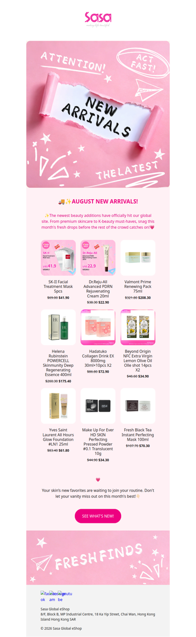 🚚✨New drops on sale now! Be the first to glow! Check out what’s new this month! ⚡💗✨