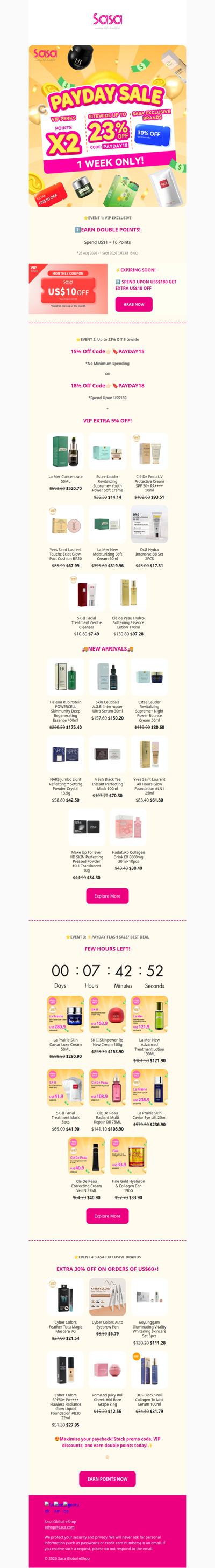 ⚡PAYDAY SALE: 1 WEEK ONLY —Up to 23 Off Sitewide! VIP GET DOUBLE POINTS TODAY!😍!