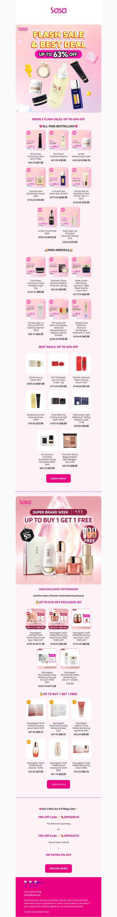 ⚡Get Up to 63% Off on Crazy Flash Sales This Week!💥💗 SUPER BRAND WEEK: EOYUNGGAM— Up to buy 1 get 1 free! ⭐