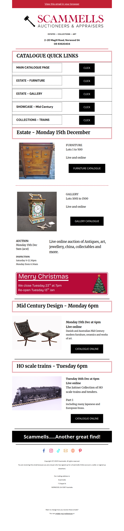 Scammells - Three Auctions online👋