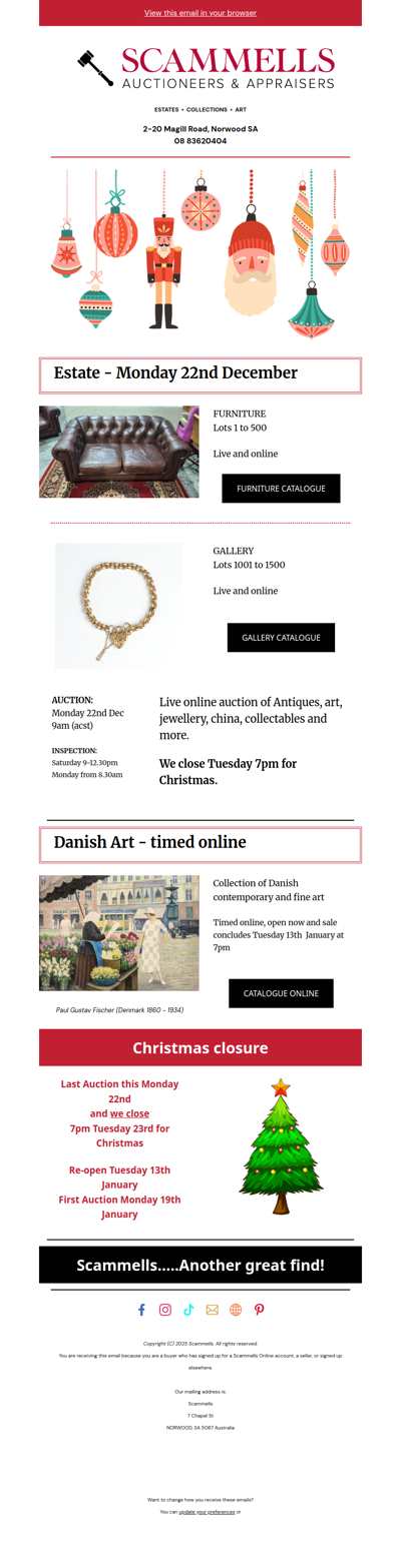 Scammells final Auction for 2025👋