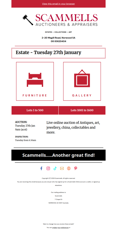 Auction this Tuesday at 9am👋